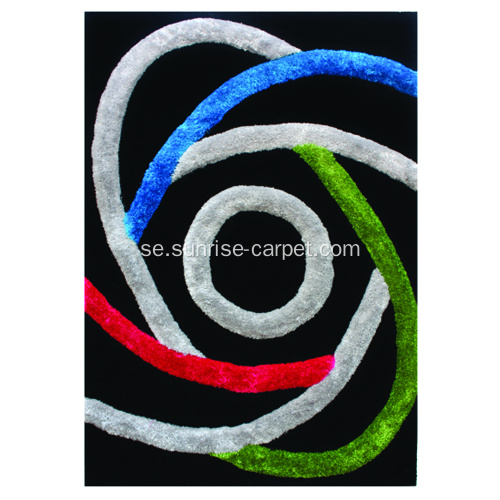 Polyester mix Shaggy Rug 3D design med Multi Color